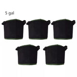 Thickened Garden Nonwoven Plant Grow Bags Aeration Fabric Flower 5Gallon 5PCS Garden Plants
