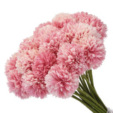 20Pcs Artificial Flower Heads Silk Chrysanthemum Hydrangea Dark Pink Hydrangea