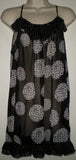 CYNTHIA ROWLEY Sheer BABYDOLL NIGHTGOWN S Gown SMALL Hydrangea Flower CHEMISE Hydrangea