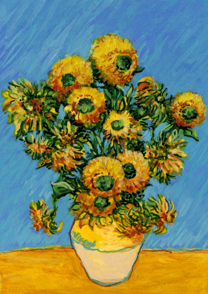 Vincent Van Gogh's Sunflowers 12.5" x 18" Classic Flower Painting Garden Flag Sunflower
