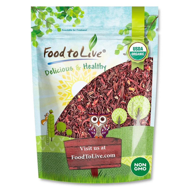 Organic Hibiscus Flowers Ð Plant-Based, Vegan, Kosher, Bulk Ð by Food to Live Flowering Plants
