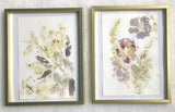 Flower Art- Hammer Pressed, 2 Pieces Framed Dried Flower