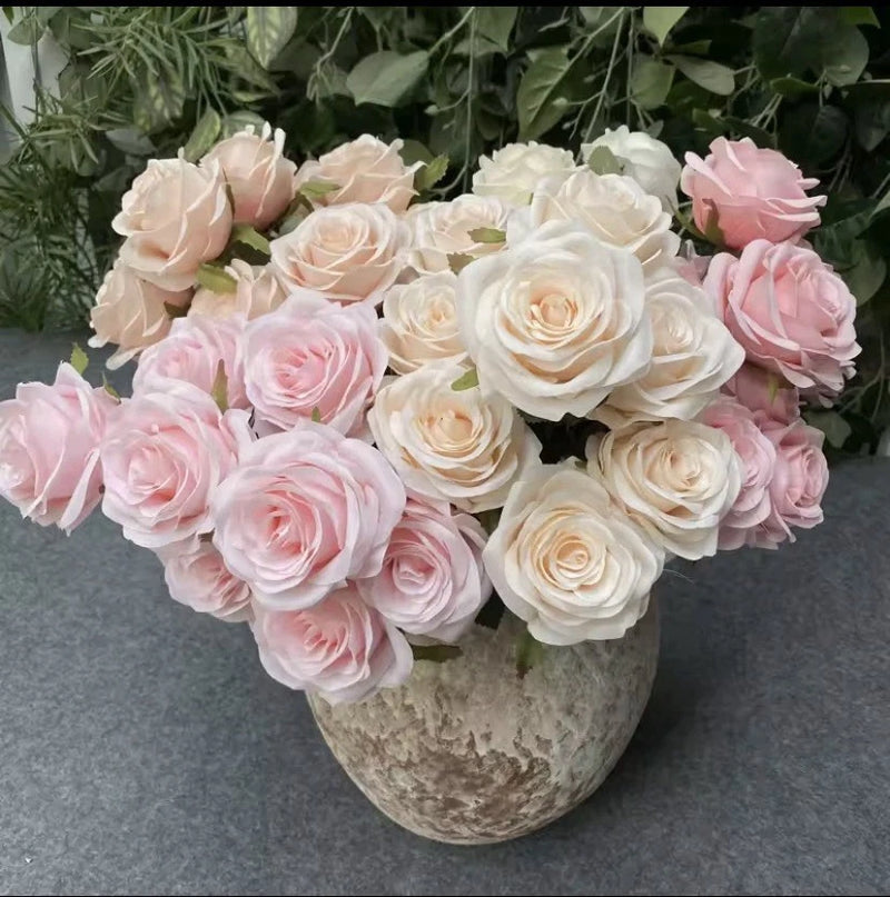 Artificial Wedding Bouquet Ð Fake Silk Flowers for Bridal Shower & Anniversary Peony