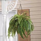 Large Fully Assembled Artificial Fern Indoor/Outdoor Hanging Planter Basket Green Plant