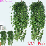 1/2/4 Pcs Artificial Ivy Leaf Plants Vine Hanging Garland Fake Flower Home Decor Bouquet