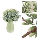 5Pcs Unpotted Faux Succulent Artificial Plant Flowers Fake Flowers Bouquets Green Plant