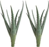 2 Pcs Large Artificial Succulents Aloe Plant Fake Green Green Plant