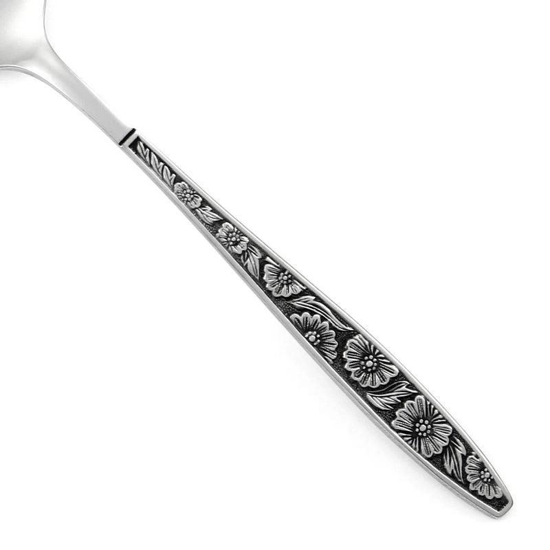 Unknown Mfg SPRING BOUQUET Stainless Korea Black Acnt Silverware CHOICE Flatware Bouquet