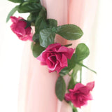 6 ft 3D Fuchsia Chain SILK ROSES Garland Wedding Flowers Bouquets SALE Bouquet