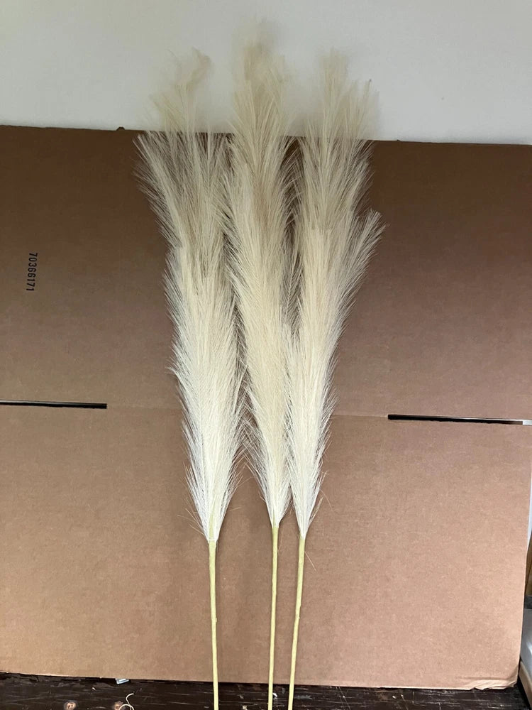 Faux Pampas Grass with 3 Large Artificial Pampas Grass Stems Ñ 45", 7 boxes of 3 Pampas Grass