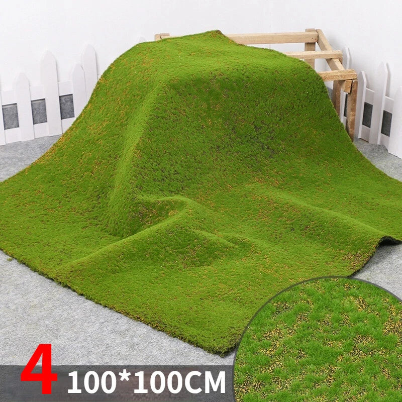 Artificial Moss Grass Turf Wall Green Plant Lawn Home Garden Landscape DIY Decor Green Plant