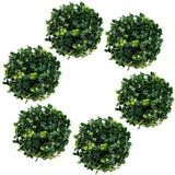 Pack of 6 4" Artificial Boxwood Topiary Green Plant Balls Decorative Greene... Green Plant