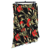 Papell boutique evening vintage Y2K beaded carnation floral lined silk skirt 14 Carnation