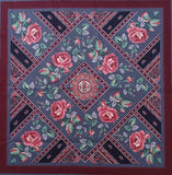Vtg Cranston~"Floral Quilt Pattern, Paisleys"~ Cotton Fabric Panel~15.25"x15.75" Flowering Plants