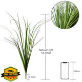 VANTREE 8pc Artificial Wheat Grass Stems, Green Tall Fake Plants, Indoor Outdoor Green Plant