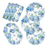 150pcs Hydrangea Plates Napkins Hydrangea Party Supplies Floral Tableware Set... Hydrangea