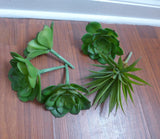 5 Artificial Mini Succulent  Snow lotus With Agave Plants Green Plant