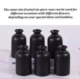 Ceramic Bud Vases Set of 6, Black Bud Vase Set for Flowers Pampas Grass, Mini... Pampas Grass