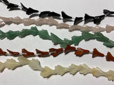 Hand Carved Gemstone Lily Flower Beads 25mm, 18 pcs Lily