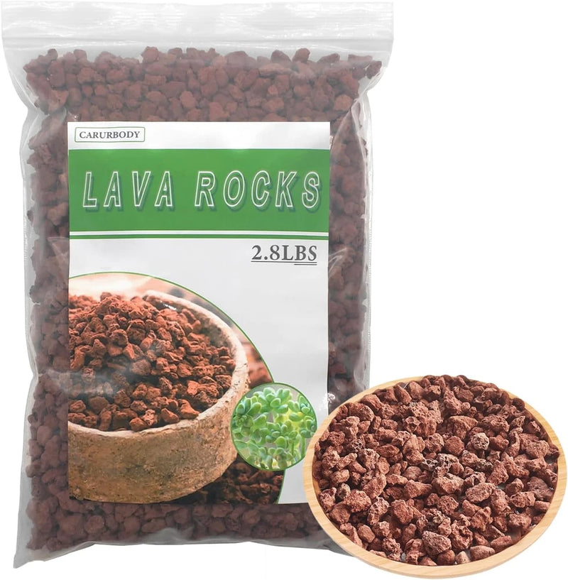 Bag of red lava rocks for plants, 2.8 lb