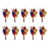 10 Pcs Mini Pampas Grass Dried Flower Bouquet Boho DIY Gift Blue Red Pampas Grass