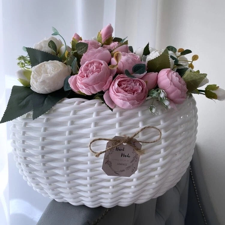 garden flower pot wicker rattan handmade Garden Plants