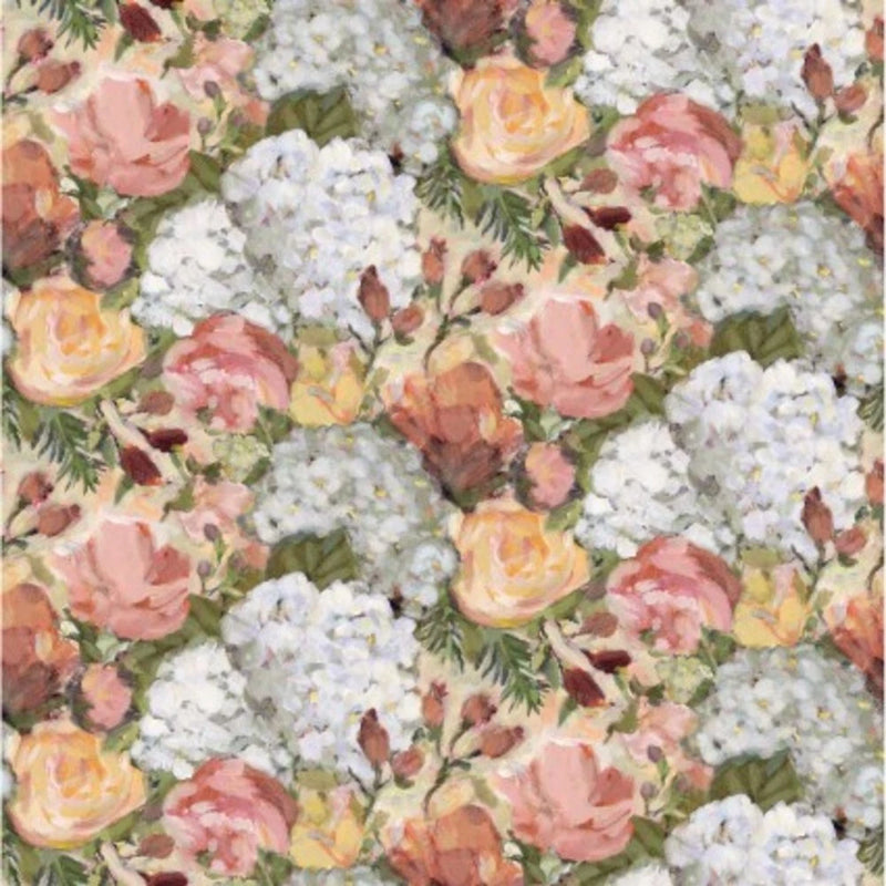 Hydrangea Reverie Packed Hydrangeas Cotton Fabric Hydrangea