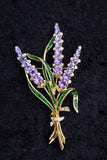 Large Purple Lavender Bouquet Brooch Vintage Inspired Jewellery Gift Flower Bouquet