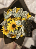 Money Bouquet With Faux Sunflowers And $25 In $1 Great Gift Idea Sunflower