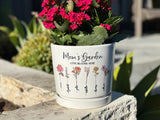 Personalized Garden Plant Pot, Birth Month Flower Plant Pot, Mom Birthday Gift Garden Plants