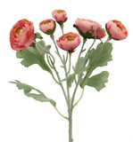 Salmon Pink Ranunculus Spray Artificial Flower Ranunculus