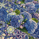 Handmade Floral Quilt 70_58 Hydrangea Cotton Blend Machine Quilted Cottage Decor Hydrangea