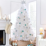 Best Choice Products Artificial Pampas Tree Foldable Metal Base White Pampas Grass