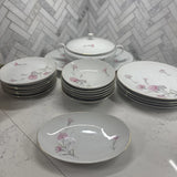 FULL SET! Royal Court Carnation Pattern Fine China 20 Pc Place Setting(no cup ): Carnation