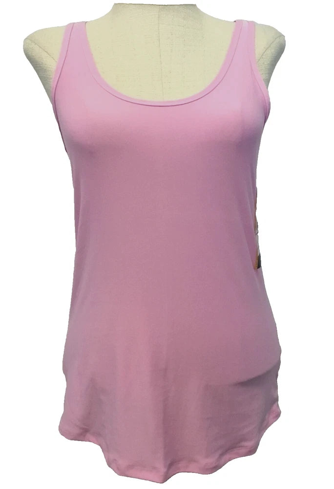 NOBO NO BOUNDARIES Fitted Pink Orchid Soft Stretch Knit Tank SZ. Jr. L Roses