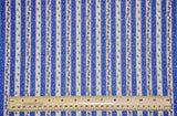1/4 yard cotton quilt fabric Blue Purple Floral Stripe Stof Fabrics flowers Flowering Plants