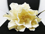 3 White Magnolia Sola Wood Diffuser Flowers 15 cm Dia. for Decorate Craft Carnation