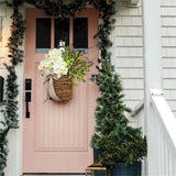 Basket of Spring Flowers Front Door, Artificial Flower Basket Wall Summer Spring Hydrangea