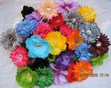 50 Assorted Silk Flower Heads Scrapbook Wedding Decoration Craft Floral Daisy Daisies
