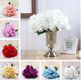 5 Heads Wedding Artificial Hydrangea Silk Flower Home Party Bouquet Decor Hot Hydrangea