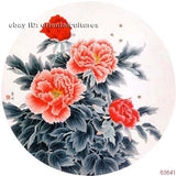 Chinese 100% real natural silk thread,su hand embroidery kits:peony flower circl Peony