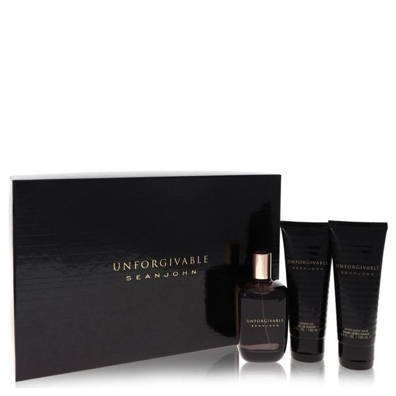 Unforgivable by Sean John Gift Set -- 4.2 oz Eau De Toilette Spray + 3.4 oz Show EDT