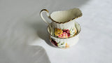 PARAGON Cream & Sugar Set Pink Red Yellow Carnations Flowers Floral Bone China Carnation
