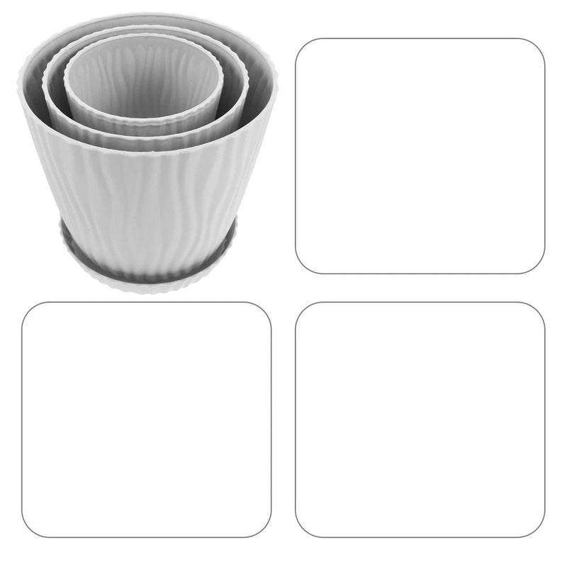 3 Pcs Flower Pot Set Succulent with Drainage Patio Garden Planter Forsucculent Garden Plants