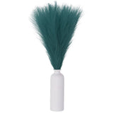 6 Pcs Faux Pampas Grass, 18 Inch Fluffy Pampas Grass Decor, Blue Pampas Grass
