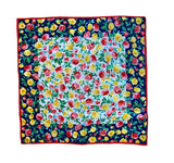 Floral Scarf Bright Carnations Yellow Pink Blue Red Colorful Accessory 31 X 31 Carnation