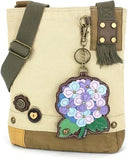 New Chala Patch Crossbody Purse Bag Canvas Sand Beige HYDRANGEA Coin Purse Hydrangea