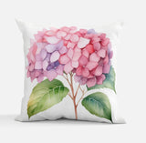 Pink Hydrangea Throw Pillow | Cottagecore Decor | 14