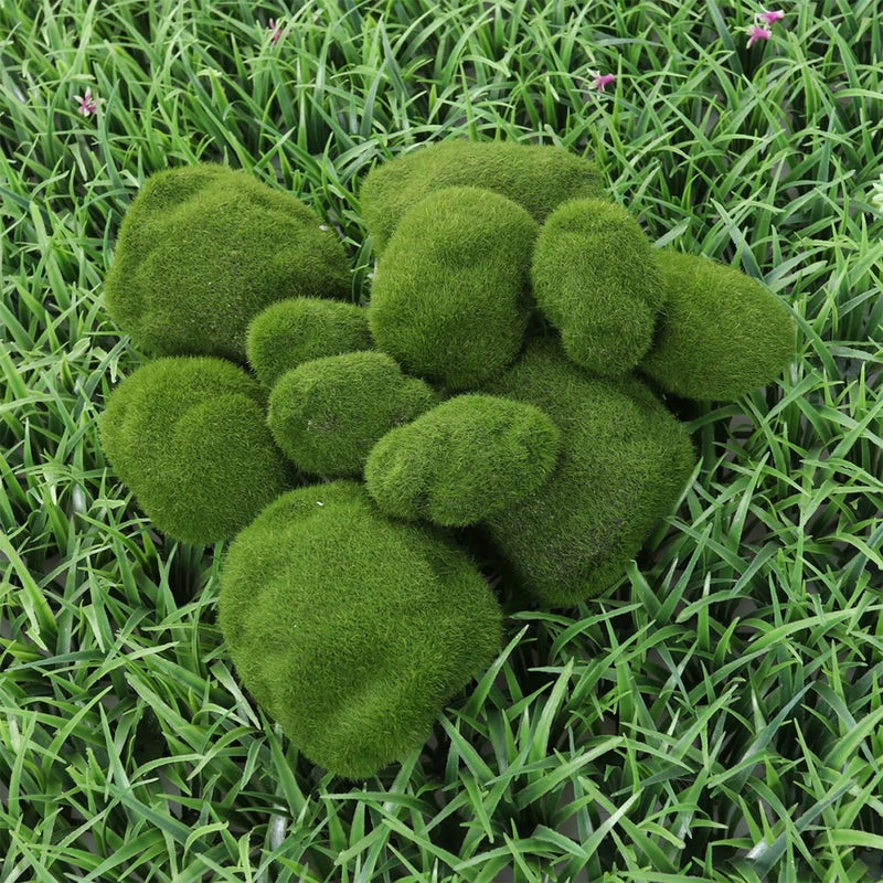 Artificial Moss for Crafts Decorative Rock Irregular Green Plant