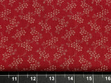 Tina Scrap 9Óx21Ó Flower Petals Garden Red Swirl Leaves Floral COTTON Fabric Flowering Plants